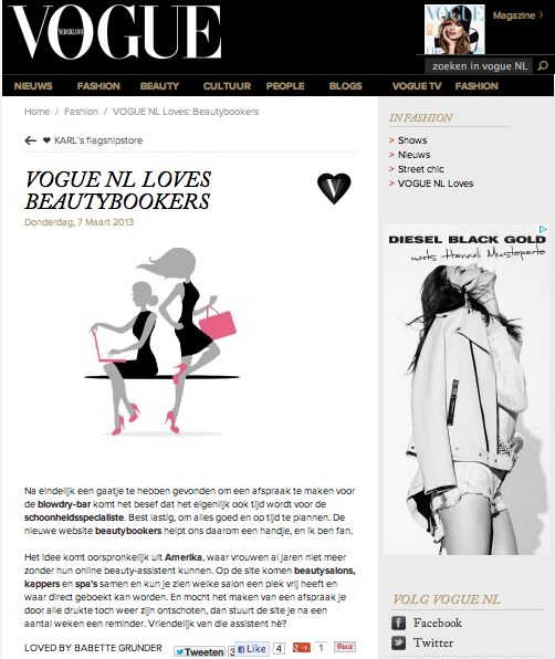 Vogue NL loves beautybookers